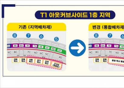 인천공항 T1서 택시승차장 '통합배차제' 시범운영