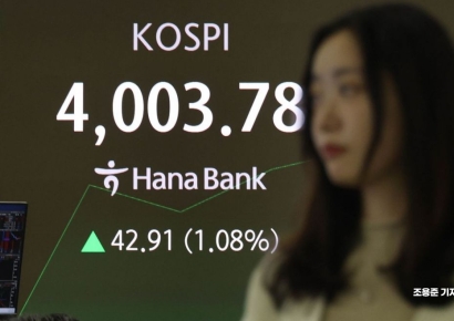 [포토] 4000선 회복한 코스피