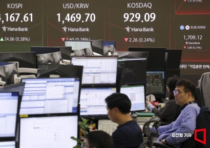 [포토] 코스피 상승-원달러 환율 하락 출발