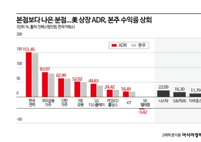 美증시 주춤에도 韓ADR '우뚝'…본주 수익률도 앞섰다