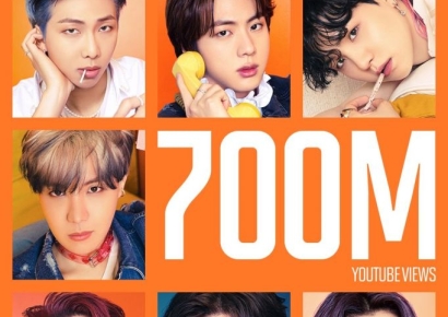 방탄소년단 '퍼미션 투 댄스' 뮤비 7억뷰 돌파…통산 10번째