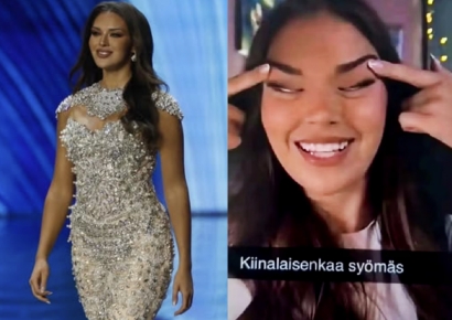 "중국인이랑 밥 먹는 중"…눈 찢는 사진 올린 미스 핀란드, 왕관 박탈