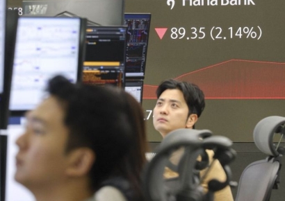 코스피, 외국인·기관 매도세에 장중 1%대 하락