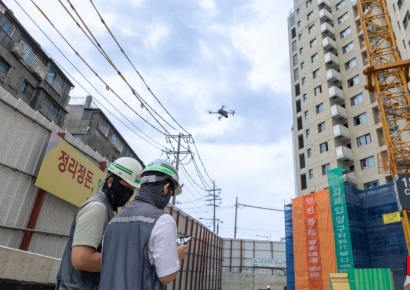 HDC현대산업개발, 드론 띄우고 타워 CCTV 확대…스마트건설로 현장 혁신