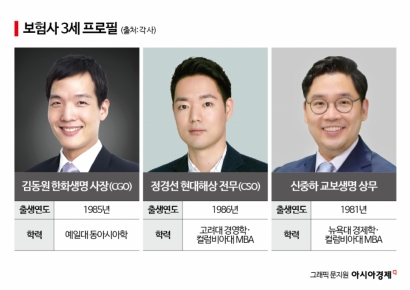 '한화·현대·교보' 보험사 3세 경영 가속화…3色 키워드는