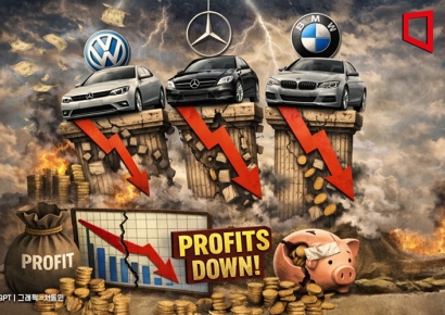 독일 車 3사 영업익 76% 급감…금융위기 이후 '최악'