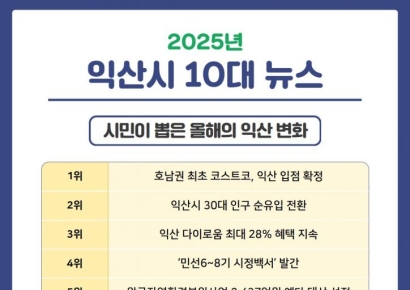 익산시, 올해 10대 뉴스 발표…코스트코 입점 확정 '1위'