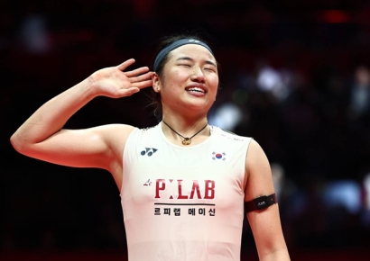 안세영 폭발적 기동력의 비밀…'마법의 스프레이' 정체는