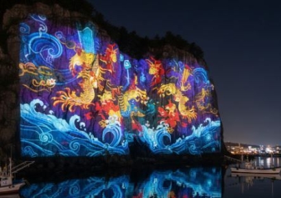 울릉도 도동항, 파사드 운영 ‘빛의 항구’로 변신