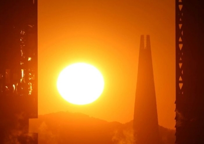 [포토] 최강 한파, 도심 속 난방 수증기