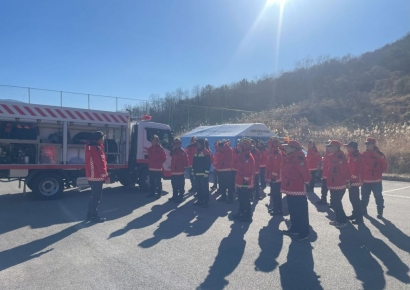 산불 대비는 현장에서… 양산시, 산불 진화훈련 실시