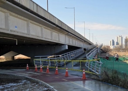 (종합)광주 광신대교 옆 보행로, 연결램프 이탈로 붕괴 추정