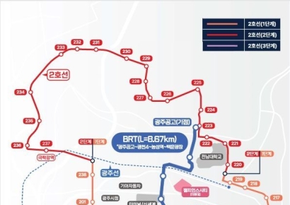 광주시 ‘백운~매곡 BRT’ 설계 착수…광천권역 교통대책 본격화