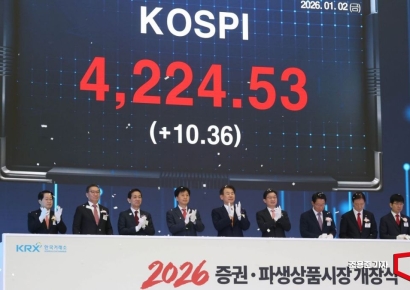 [포토] 2026 코스피 사상최고치로 개장