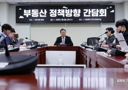 [포토] 부동산 정책방향 간담회 발언하는 황희