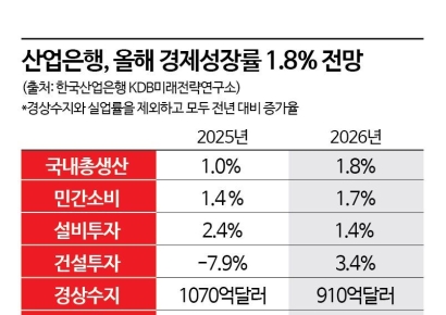 산업銀 “올해 성장률 1.8%…재정확대 따른 민간소비↑ 효과”