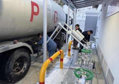 울릉도 ‘LPG 시대’ 개막… 대규모 저장탱크 첫 가스 충전 실시