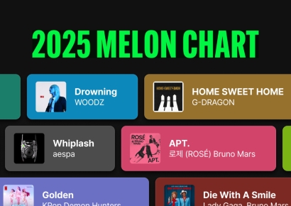 2025년 멜론 연간차트 1위는 우즈 '드라우닝'