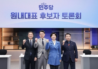 與 원내대표 선거 후보들 "이재명 정부 성공 뒷받침" 입모아