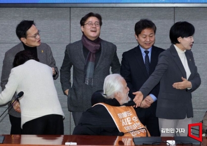 [포토] 전장연 간담회 참석한 與 서울시장 후보들