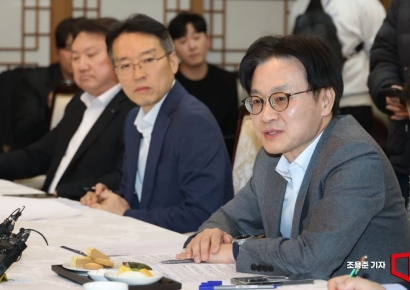 [포토] 김정관 장관, 암참 초청 간담회 발언