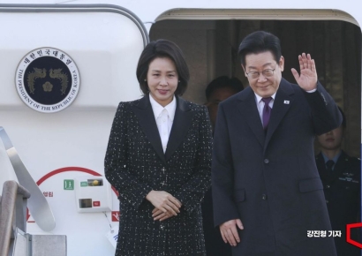 [포토] 일본 총리와 정상회담 위해 출국하는 이재명 대통령