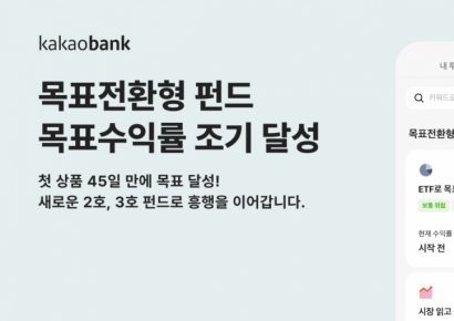 카카오뱅크, '목표전환형 펀드' 45일 만에 목표 달성