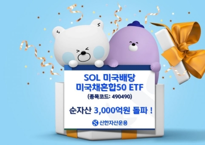 SOL 미국배당 미국채혼합50, 순자산 3000억 돌파