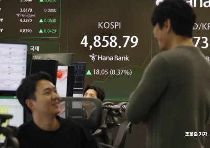 [포토] 코스피 4858.79 터치…또 신고가 경신