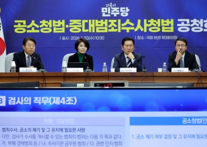 "검사 수사 못해" vs "가능성 남아 있어"…與, 검찰개혁 공청회, 수사·기소분리 공방