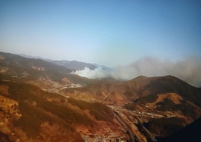 광양 백운산서 산불 '비상'…대응 1단계 발령