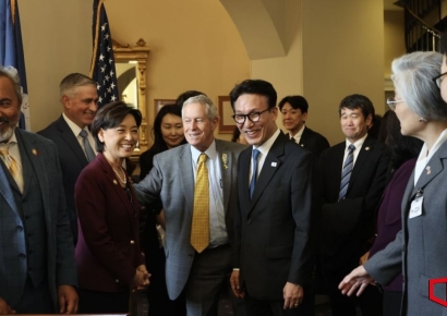 [포토] 미 의사당 방문한 김민석 총리