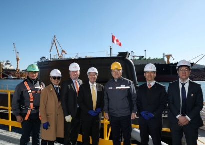 캐나다 온타리오주 경제개발부 장관, 한화오션 거제사업장 방문