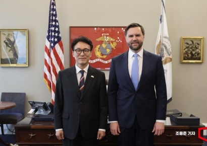 [포토] 김민석 총리, 미 밴스 부통령 면담 