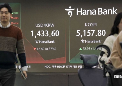 [포토] '코스피 상승-원달러 환율 하락 출발'