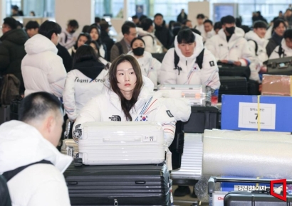 [포토] 출국하는 쇼트트랙 최민정-황대헌