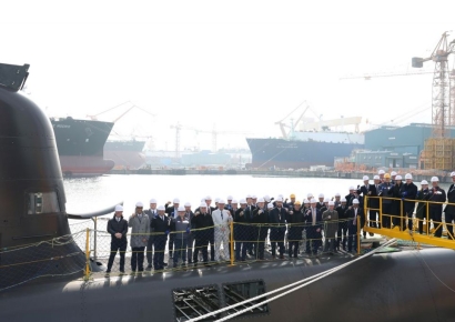 캐나다 국방조달 특임장관, 한화오션 거제사업장 방문