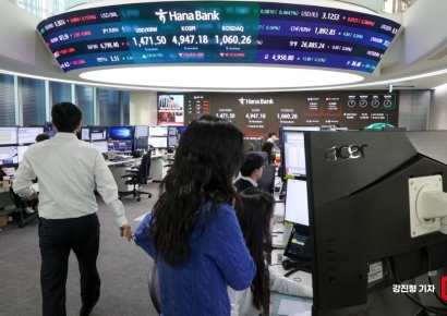 [포토] 코스피, 장중 5000선 붕괴