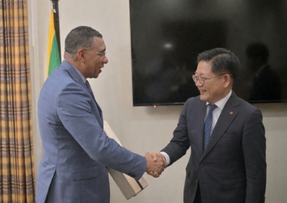 한국동서발전, 자메이카 총리 예방…