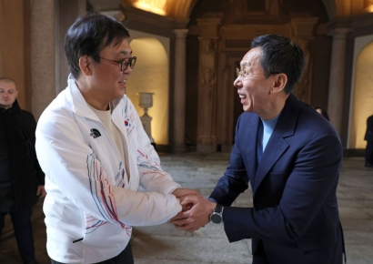 최휘영 장관, 밀라노 올림픽 삼성하우스 방문 