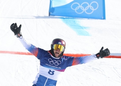 [속보]김상겸, 스노보드 평행대회전 은메달 확보