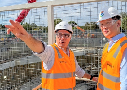 허윤홍 GS건설 대표, 호주 인프라 공사 현장 점검