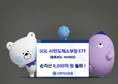 신한운용 SOL AI반도체소부장 ETF, 순자산 8000억원 돌파