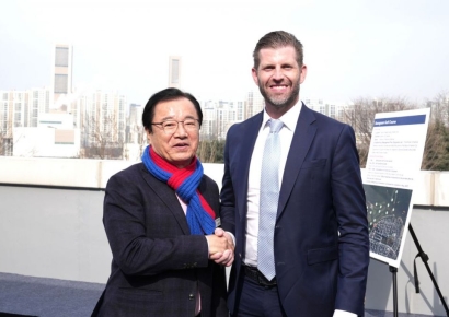 '트럼프 대통령 차남' 에릭 트럼프, 하남 방문…이현재 시장 직접 안내