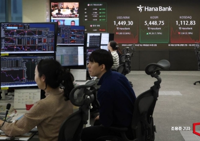 [포토] 분주한 딜링룸, 장중 사상최고치 돌파한 코스피