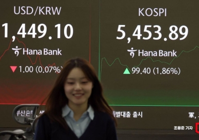 [포토] 단숨에 5,450도 넘긴 코스피