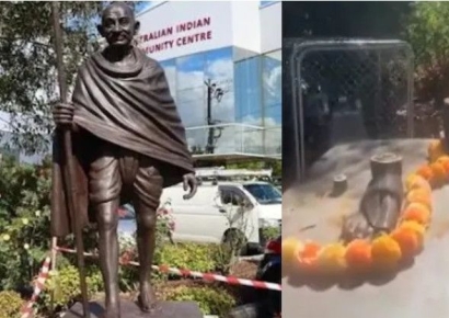 인도가 호주에 선물한 400㎏ 간디상, 통째로 도난 당해