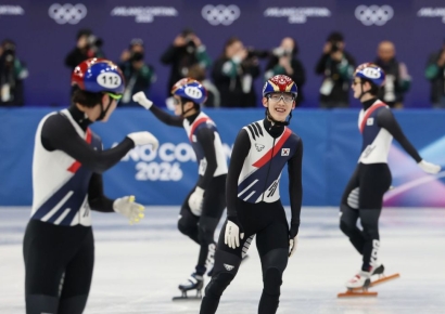 쇼트트랙 남자 대표팀, 5000m 계주 결승 진출