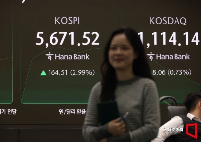 [포토] 코스피 장중 5670선 돌파