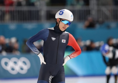 정재원·박지우 매스스타트 메달 실패…빙속 24년만에 올림픽 노메달